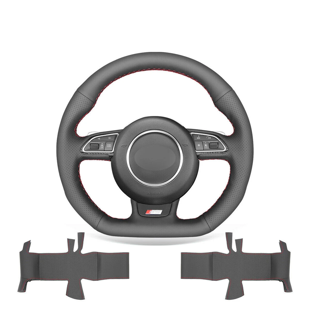 

Сделай Сам, черный, из натуральной кожи, брикет для Audi S1 (8X) S3 (8V) Sportback S4 (B8) Avant S5 (8T) S6 S7 RS Q3 SQ