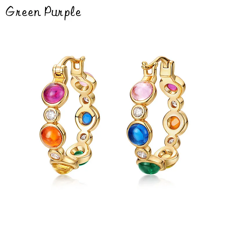 

Luxurious Crystal Zirconium Hoop Earrings Real 925 Sterling Silver Jewelry French Earrings Minimalism Charm Earrings for Women