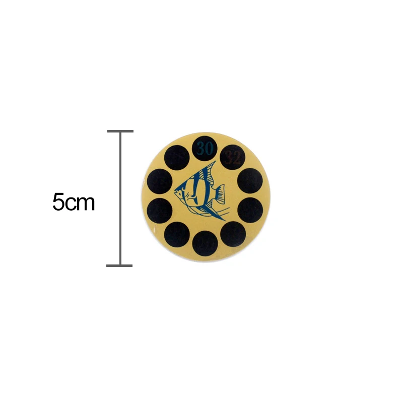 1Pcs Aquarium Fresh/Salt Fish Thermometer 3D Digital Electronic Temperature Measurement Fish Tank Temp Meter E2shopping - Color: Round patch