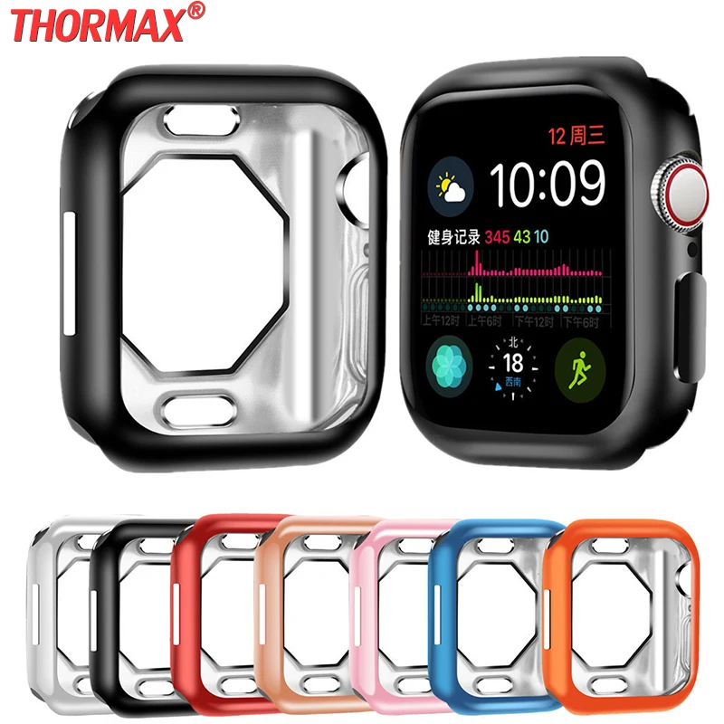 Новый чехол для Apple Watch мягкий силиконовый бампер часов iwatch серии 4 защита рамы 44