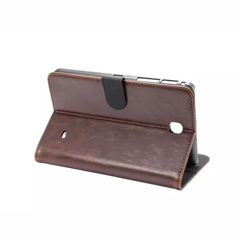 Для samsung Galaxy Tab 4 7 дюймов crazy horse кожаный флип-чехол с подставкой для samsung T230 T231 T235 Tablet e-Books Case