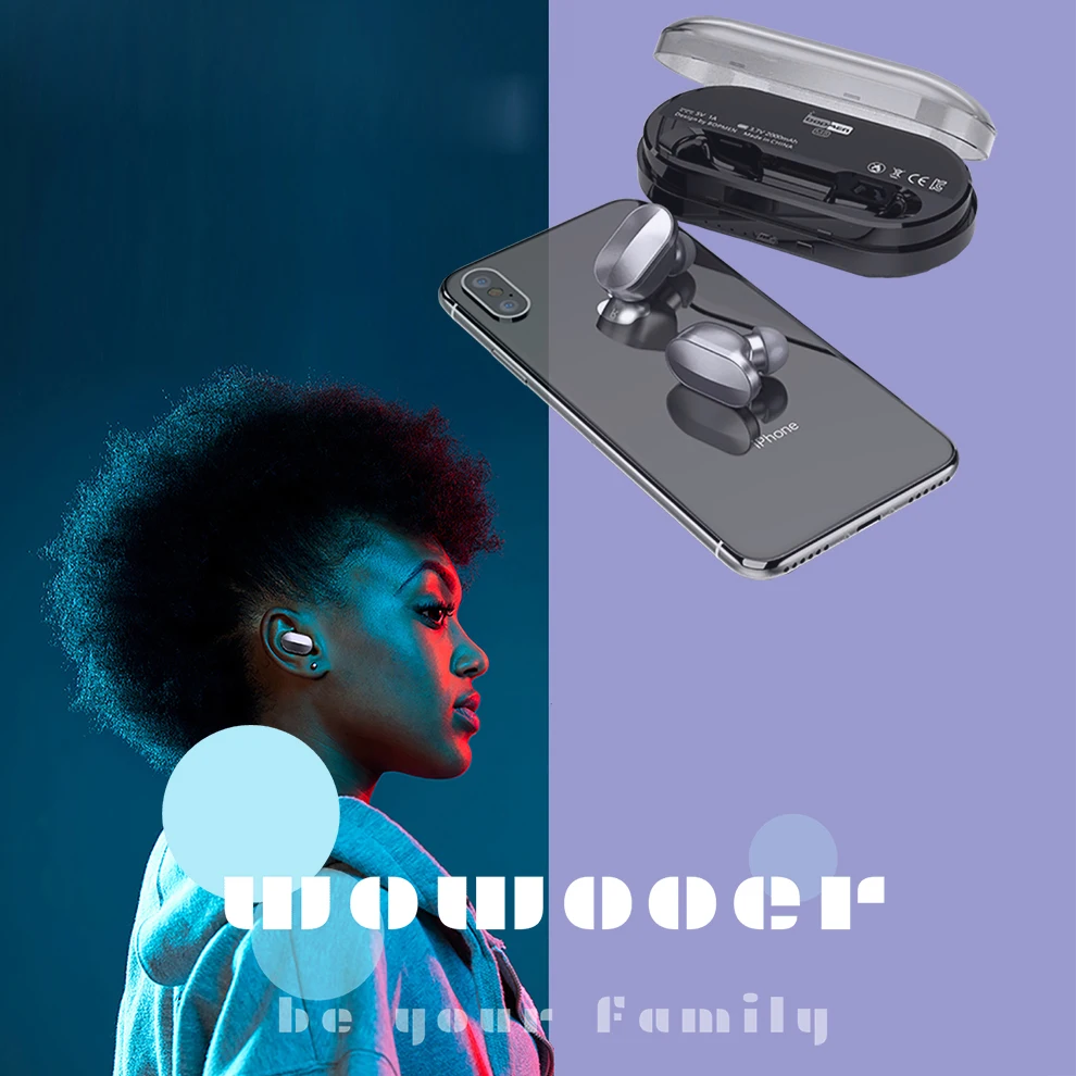 Hi fi стерео наушник Шум снижение наушники вкладыши TWS bluetooth с микрофоном для Бизнес