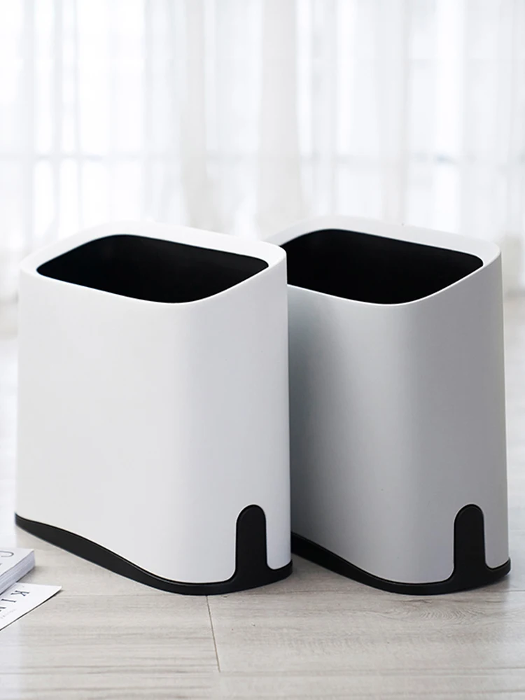 

Minimalist Nordic Trash Bin High Quality Plastic Trash Can Domestic Living Room Light Luxury Poubelle Household Products EJ50TB