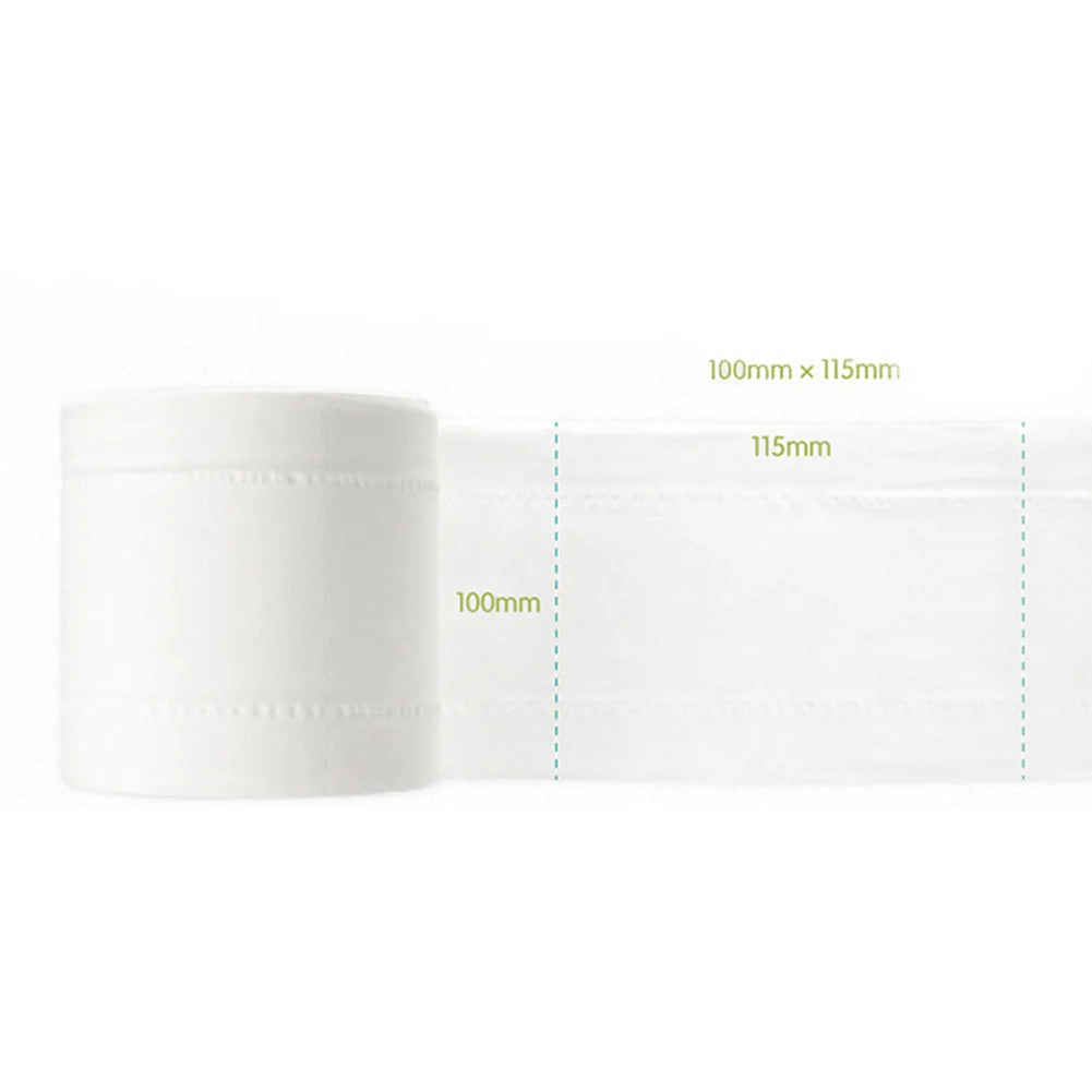 

10 Rolls Toilet Paper 3-ply Bath Tissue Bathroom White Soft for Home Hotel Public GQ