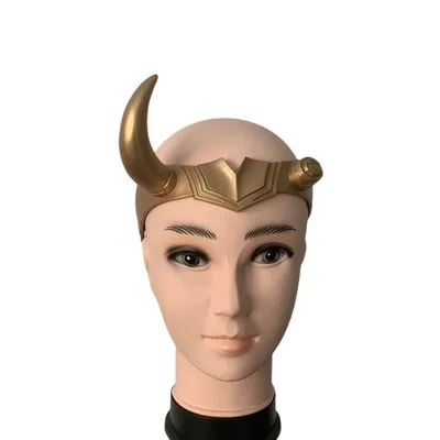 Шлем для косплея супергероя Локи ПВХ головной убор Бога зла Хэллоуина вечеринки