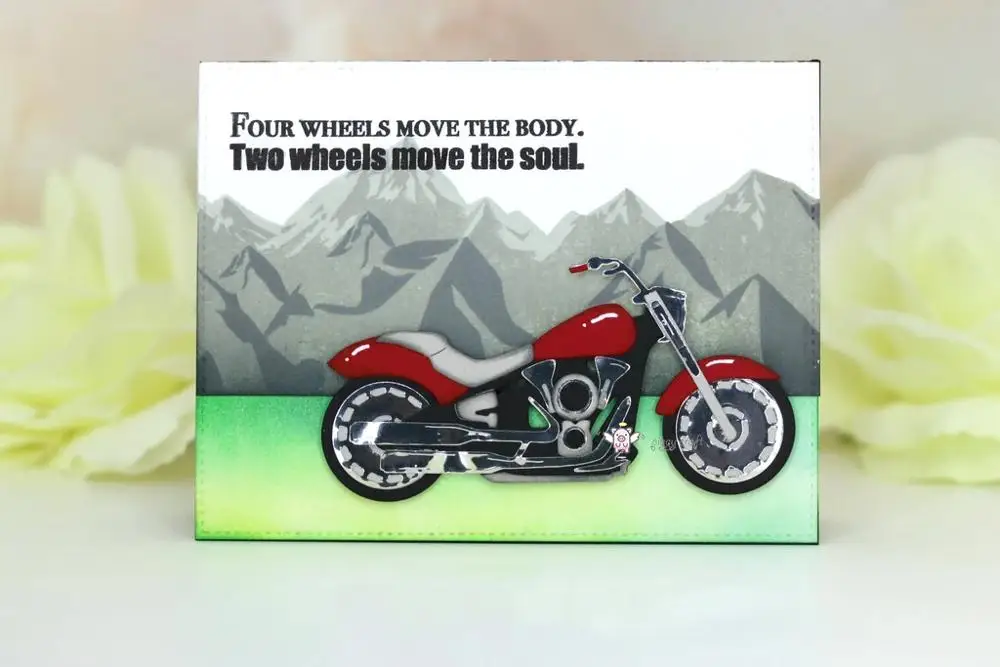 Мотоцикл украшения металлические режущие штампы трафареты сделай сам для