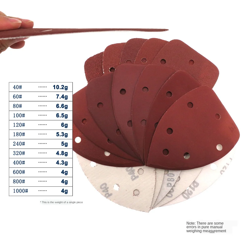 5 шт. полированный красный песок матовый лист 98 мм треугольник 6 отверстий
