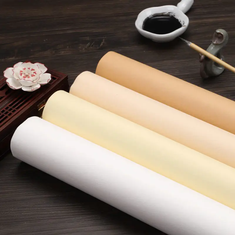 Chinese Tan Pi Xuan Paper 10sheets Ultra-thin Mica Ripe Paper Handmade Calligraphy Meticulous Painting Rice Paper Rijstpapier