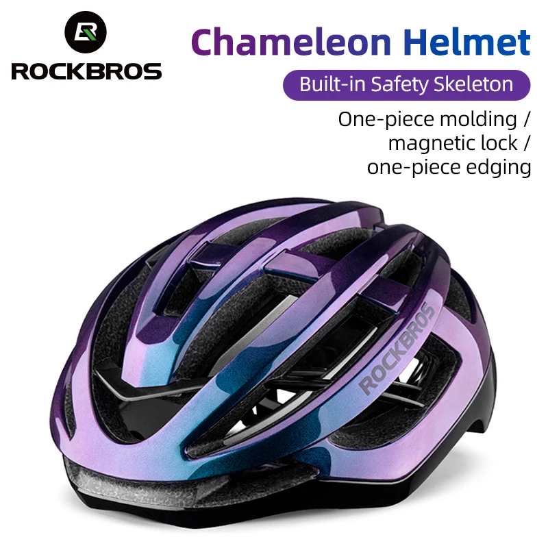 ROCKBROS Bicycle Helmet Intergrally-molded Ultralight Shock Resistance Colorful Unisex MTB Bike Cap Breathable Cycling Equipment