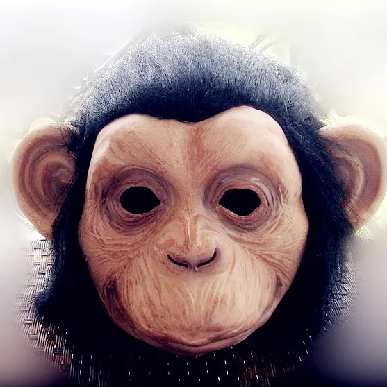 Грандиозная Автоматическая Маскарадная маска обезьяны маски колокольчики