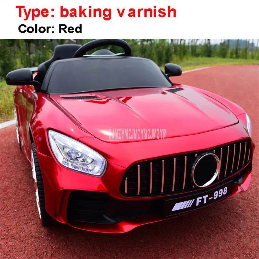 baking varnishRed Электромобиль для детей, Детский автомобиль, пульт дистанционного управления с usb-разъемом для детей 1-3-6 лет, игрушечный автомобиль с четырьмя колесами, может управлять - Цвет: baking varnishRed