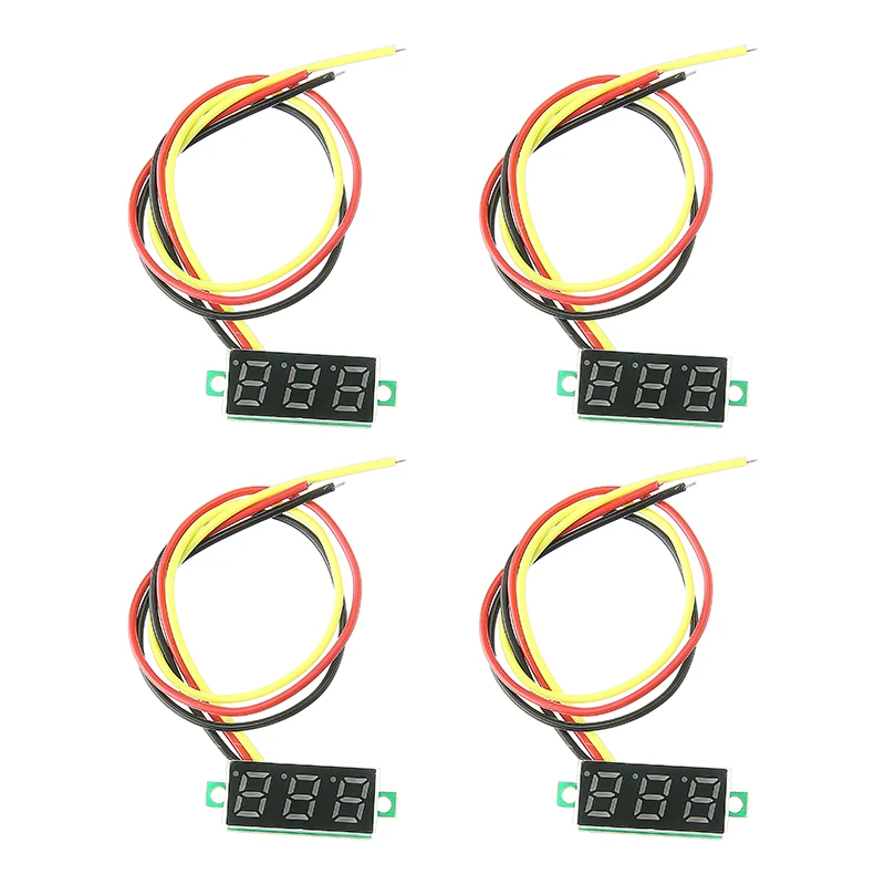 

5 шт. Мини цифровой вольтметр 2 провода Напряжение Дисплей DC2.5-30V светодиодный Панель метр профессиональный монитор, Вольт-метр измерительны...