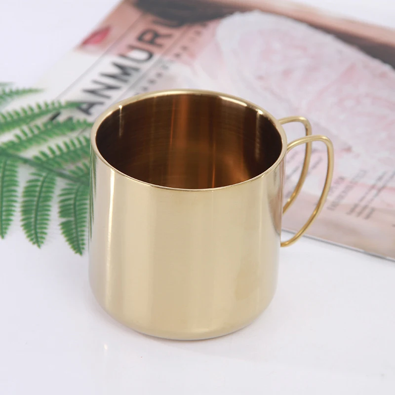 

304 Stainless Steel With Handle Coffee Beer Mugs Mark Water Glass Customized Cup Simple Creative Gifts for Home Office Wholesale