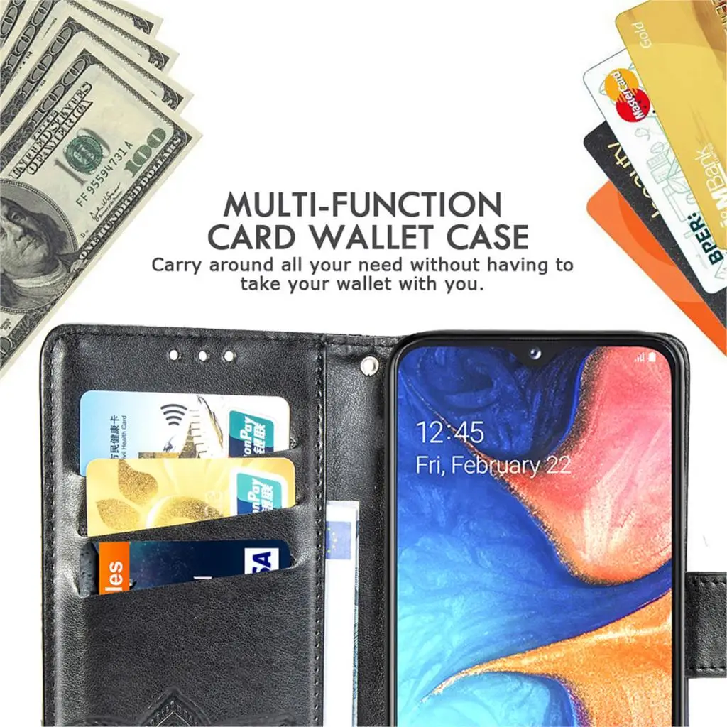 Кожаный чехол-бумажник с откидной крышкой и отделением для карт HUAWEI mate 30 Pro P30 P20 Lite
