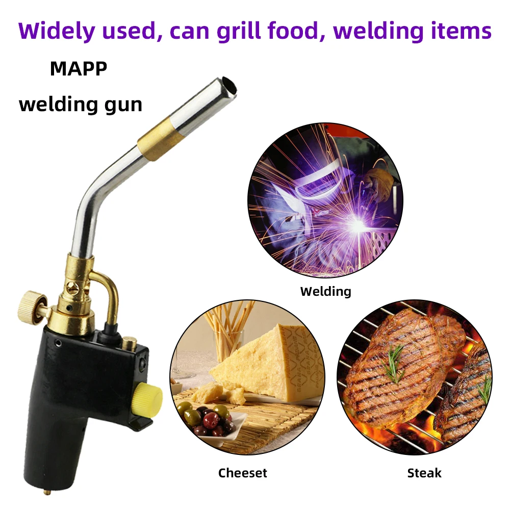

Gas Welding Torches Portable MAPP Propane Gas Burner Barbecue Lighter Flamethrower Cooking Torch Thrower Soldering Gun