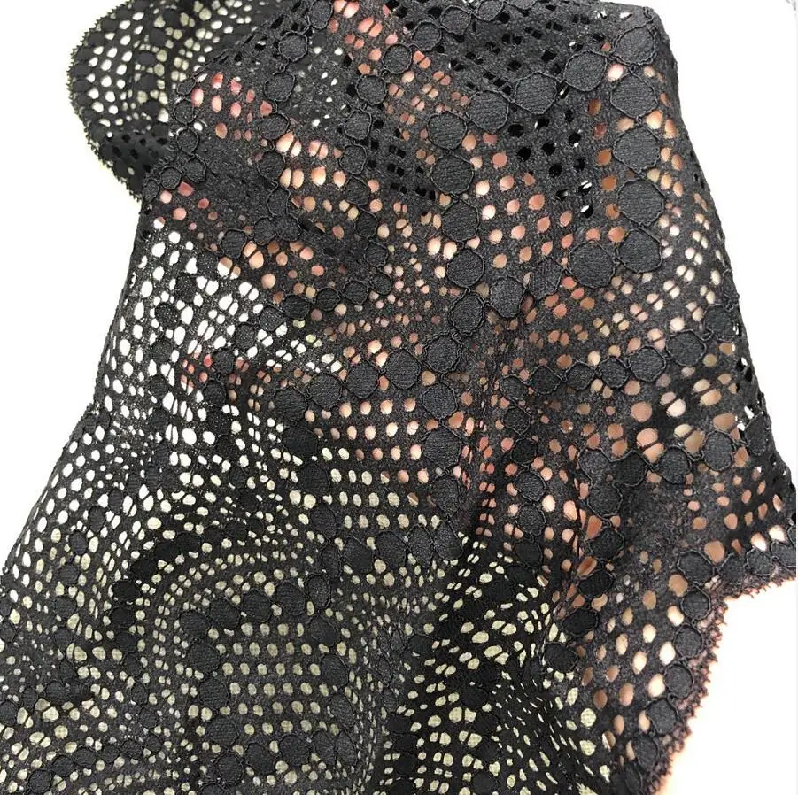 1 ярд широкая эластичная черная кружевная лента для украшения волос ручной