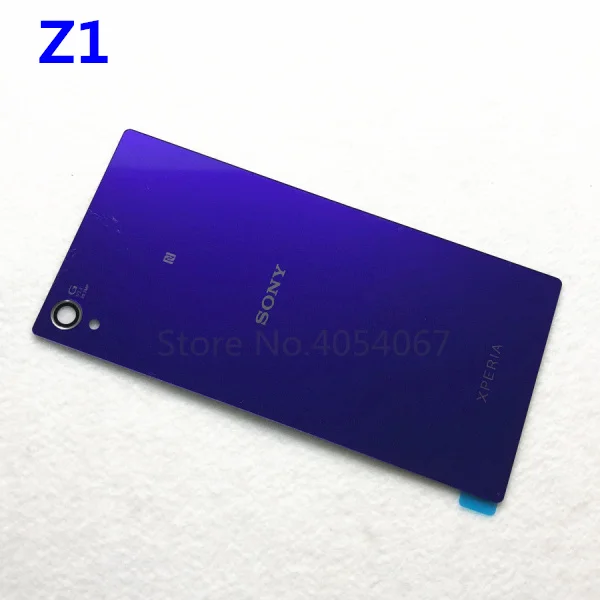 Z1 Задняя стеклянная крышка корпуса Замена для sony Xperia Z1 L39H C6902 C6903 задняя крышка батарейного отсека с NFC антенной - Цвет: Z1 purple