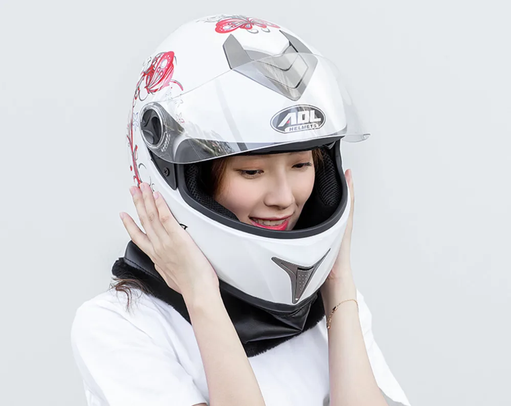 Мотоциклетный шлем на все лицо моющаяся подкладка двойные линзы элегантный