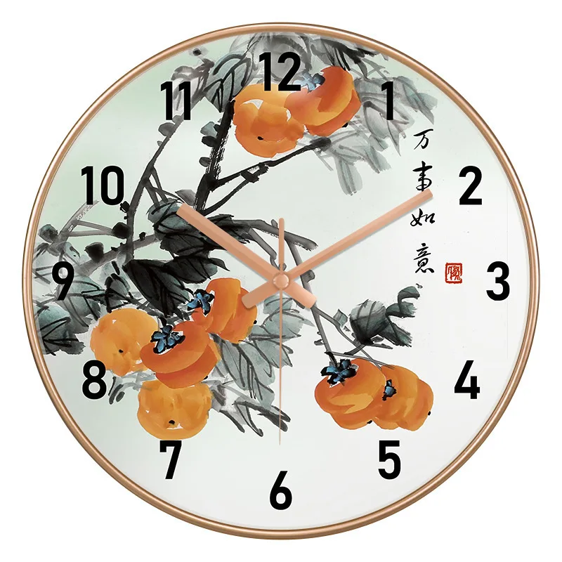 

Wall Clock Chinese Art Creativity Modern Simple Household Silent Wall Clock Living Room Bedroom Chinese style Clock Home Watch