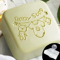 baby soap letter cloth pattern stamp home cleaning natural seal acrylic transparent imprint soap stamp for diy making chapter