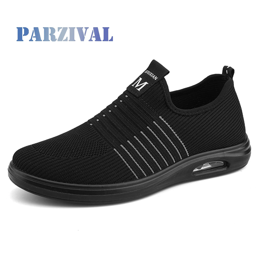 

PARZIVAL Summer Men's Casual Shoes Mesh Breathable Slip on Man Walking Sneakers Lightweight Tenis masculino Zapatillas Hombre