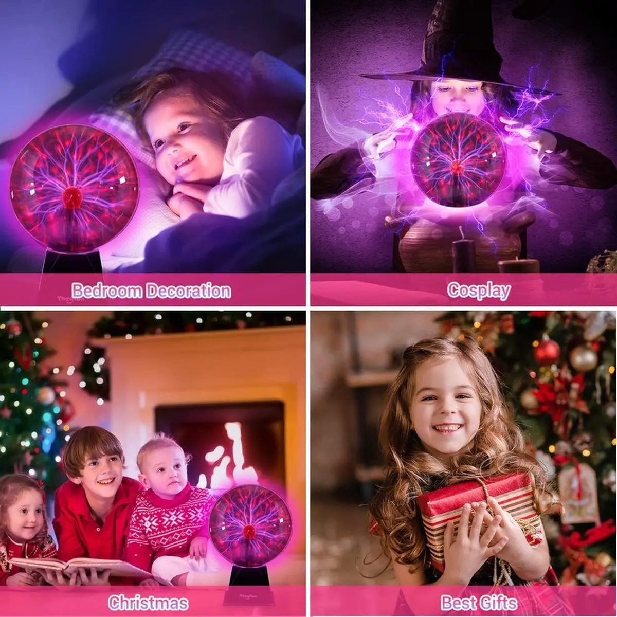 Волшебный шар двойная головка плазменный дракон хрустальный акцентная лампа в