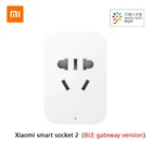 Оригинальный Xiaomi Mijia Smart Socket Plug Home Life WiFi беспроводной пульт дистанционного управления Bluetooth совместимый шлюз работа с приложением Mijia
