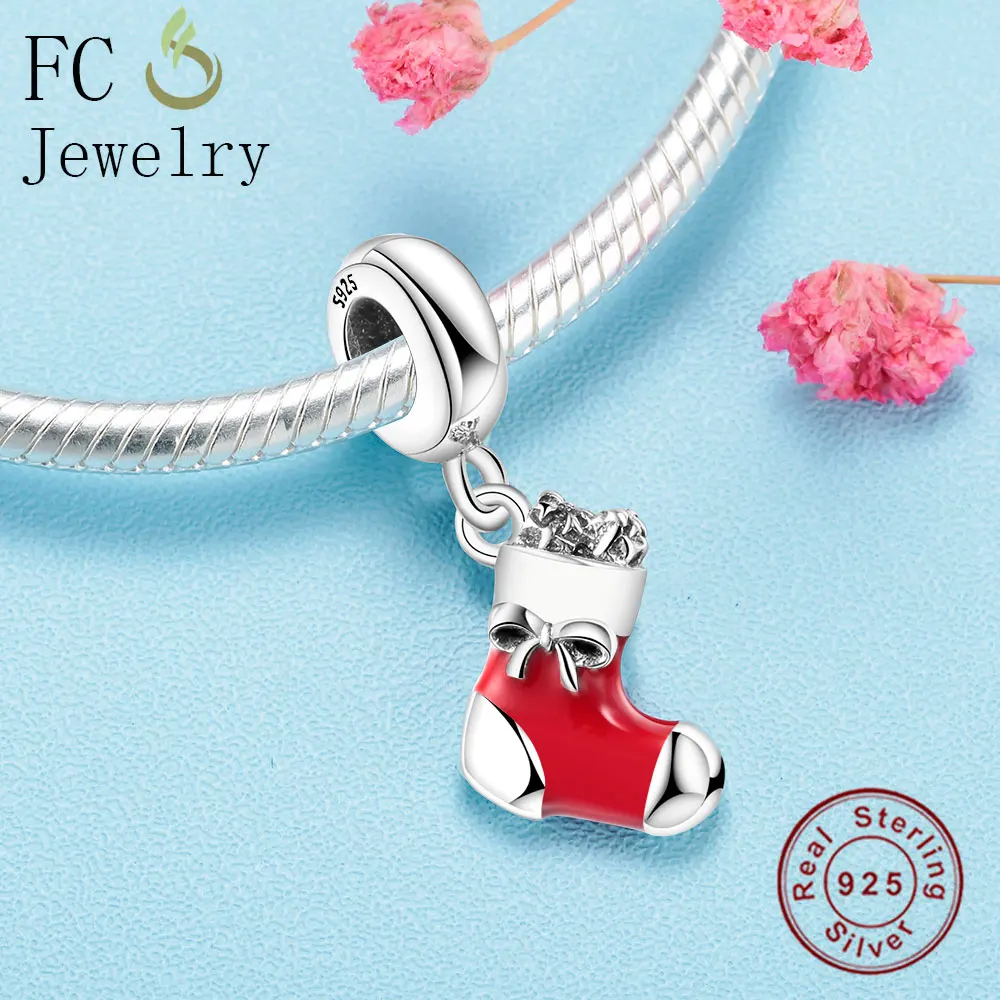 FC Jewelry 925 Sterling Silver Shoes Dangle Beads Fit Original Brand Charms Bracelet Bangles Berloque Necklace Pendants DIY | Украшения и