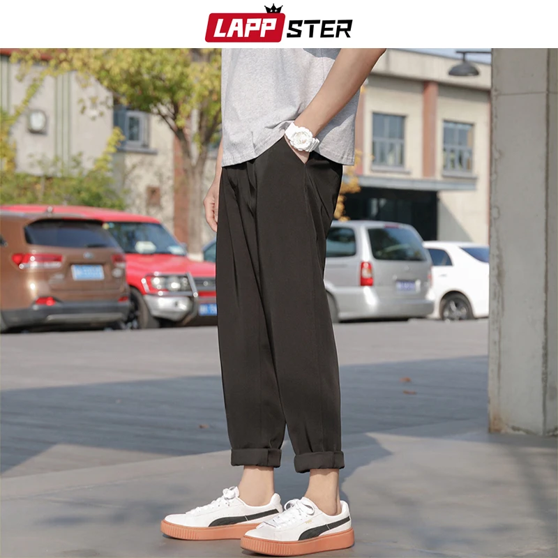 LAPPSTER Мужские Streetwear бегуны Брюки 2019 Mens Hip Hop Black Тренировочные штаны мужчины