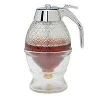 portable jar squeeze bottle holder syrup dispenser acrylic storage pot container cup kettle drip honey juice dispenser