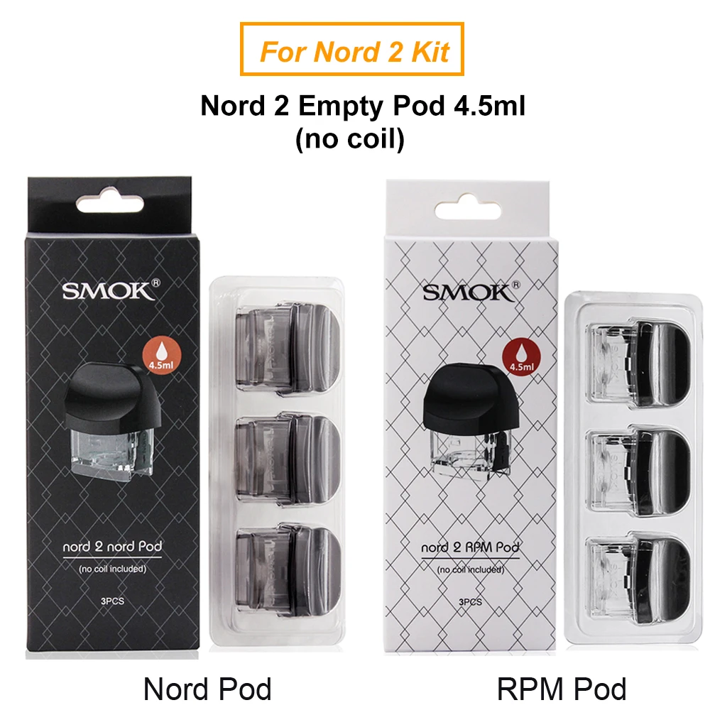 Оригинальный картридж SMOK Nord 2 4 X Запасной 50 Вт атомайзер для электронной сигареты