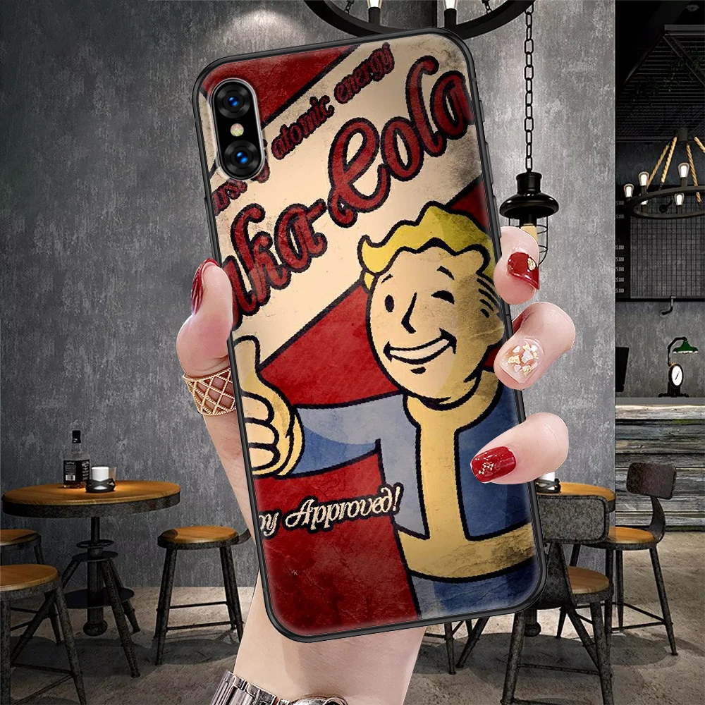 Чехол для телефона Game Fallout укрытие iphone 5 5S SE 2 6 6S 7 8 11 12 Mini Plus X XS XR Pro Max черный