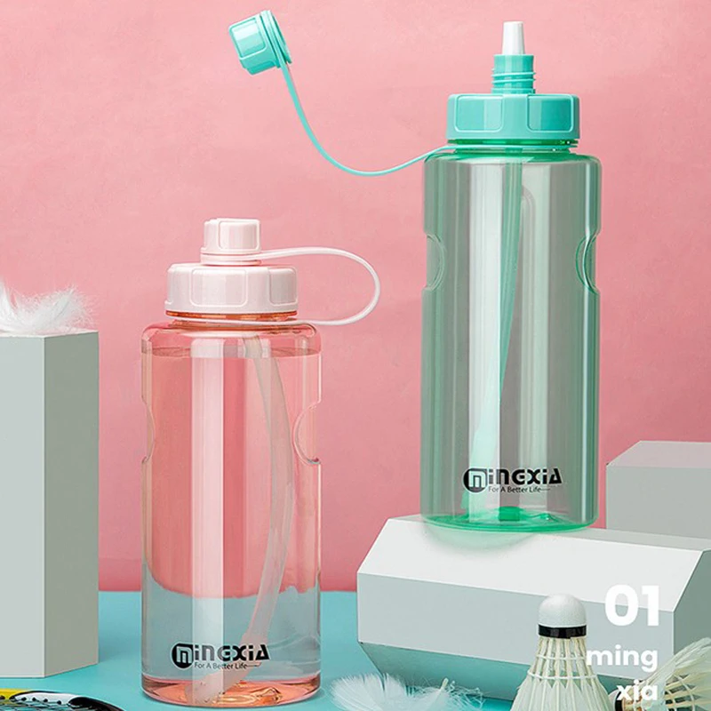 Большая емкость 1000/2000 мл Спортивная бутылка для воды пластиковые портативные