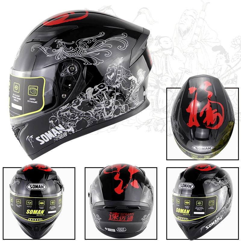 Soman полный шлем мотоциклетный ECE руля флип поддержка шлем мото байк Cascos Para Motos Capacete Racing Healmet Abs