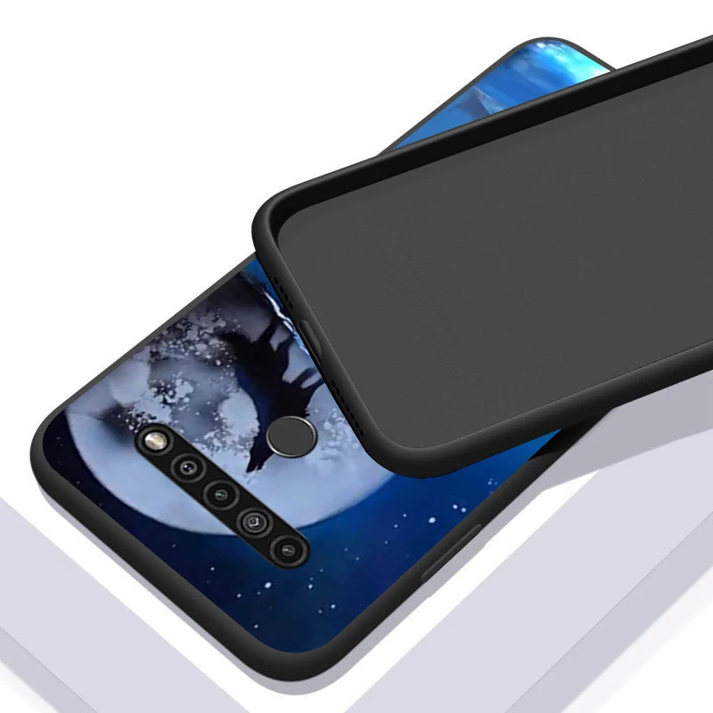 

Moon Roaring Wolf for LG K92 K71 K62 K61 K52 K51S K50S K42 K41 K40S K31 K30 K22 K20 ThinQ Black Phone Case