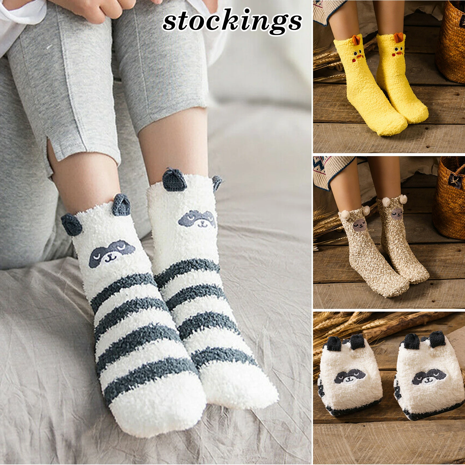 

Оптовая продажа, женские зимние теплые носки, флисовые мягкие милые пушистые домашние тапочки, носки ED889