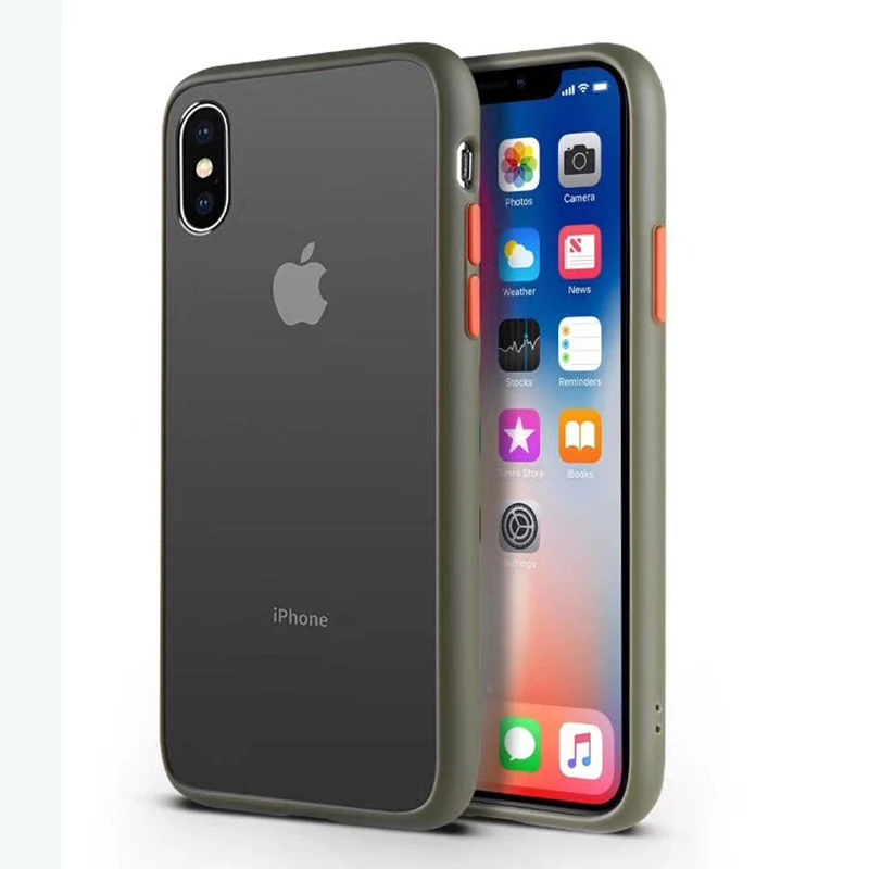 T5 Защитный противоударный чехол для телефона iphone XR XS Max X XS 7 8 11 6 6S Plus Прозрачный матовый жесткий чехол для телефона защитный чехол - Цвет: T5