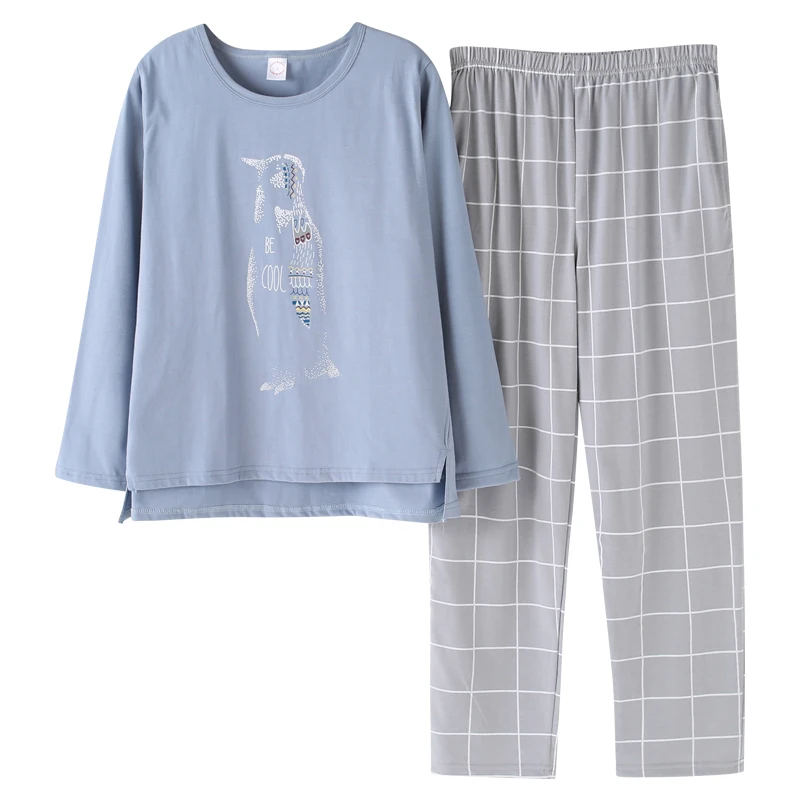 Пижамы для женщин 2021 осеннее платье с длинными рукавами из хлопка Домашняя