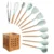 

Silicone Cooking Utensils Set Non-Stick Spatula Shovel Wooden Handle Cooking Tools Set With Storage Box Kitchen Tool Accessories