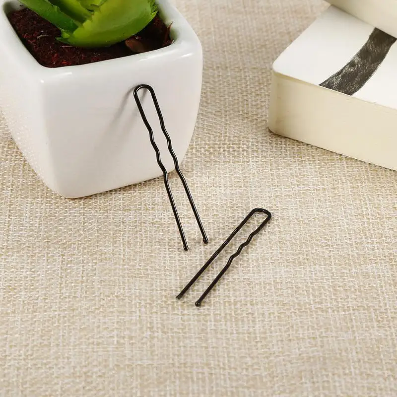 

50pcs/set Black Fashion U Shape Hairpins Curly Wavy Barrette Hairpin Bobby Pins Styling Hair Tool for Women Girls