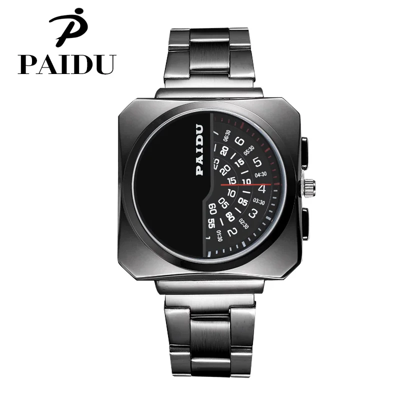 

New Design Paidu Men Watches Luxury Elegant Full Steel Watch Quartz Ladies Wristwatch Fashion Male Clock Relojes High Quality