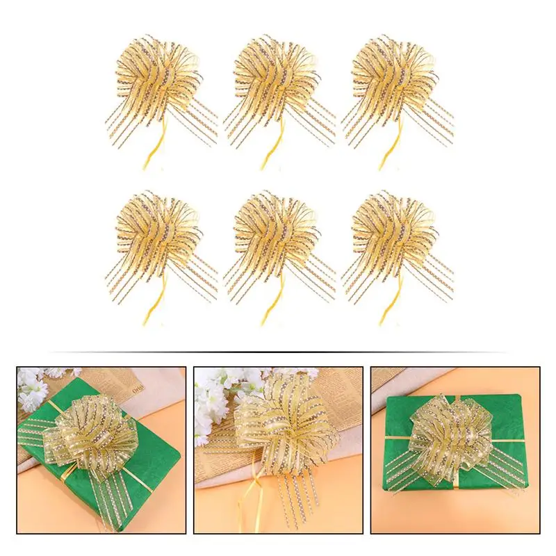 Guirnalda de hilo de tracci&oacute;n para fiestas de boda, accesorios decorativos para regalo, 6 uds.-3