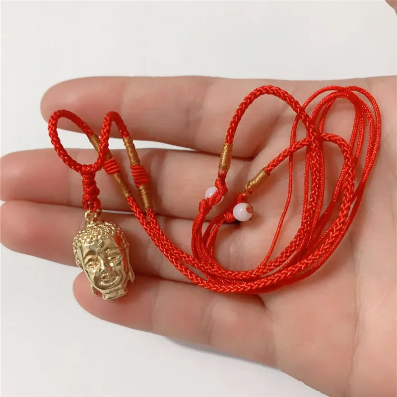 Ожерелье с подвеской Золотого Будды для женщин и мужчин эксклюзивное ожерелье