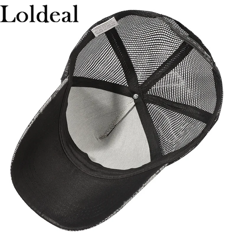 

Loldeal New Unisex Baseball Cap with Letter Embroidered Curved Eaves Duck Tongue Sunshade