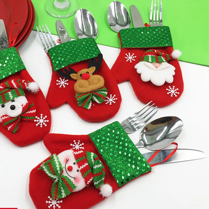 Рождественские перчатки елочные Подвески рождественские украшения для стола