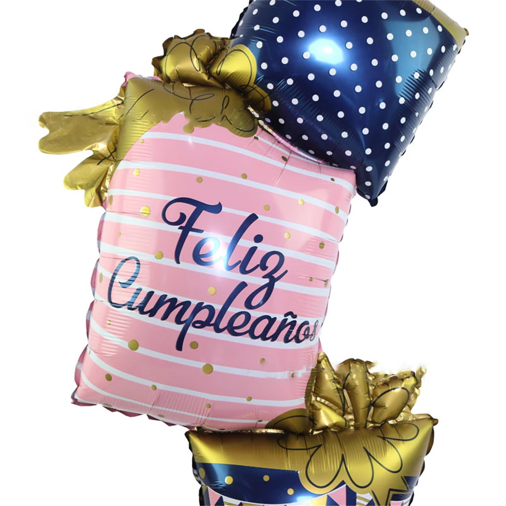 Новые большие розовые сапфировые синие испанские подарочные воздушные шары для