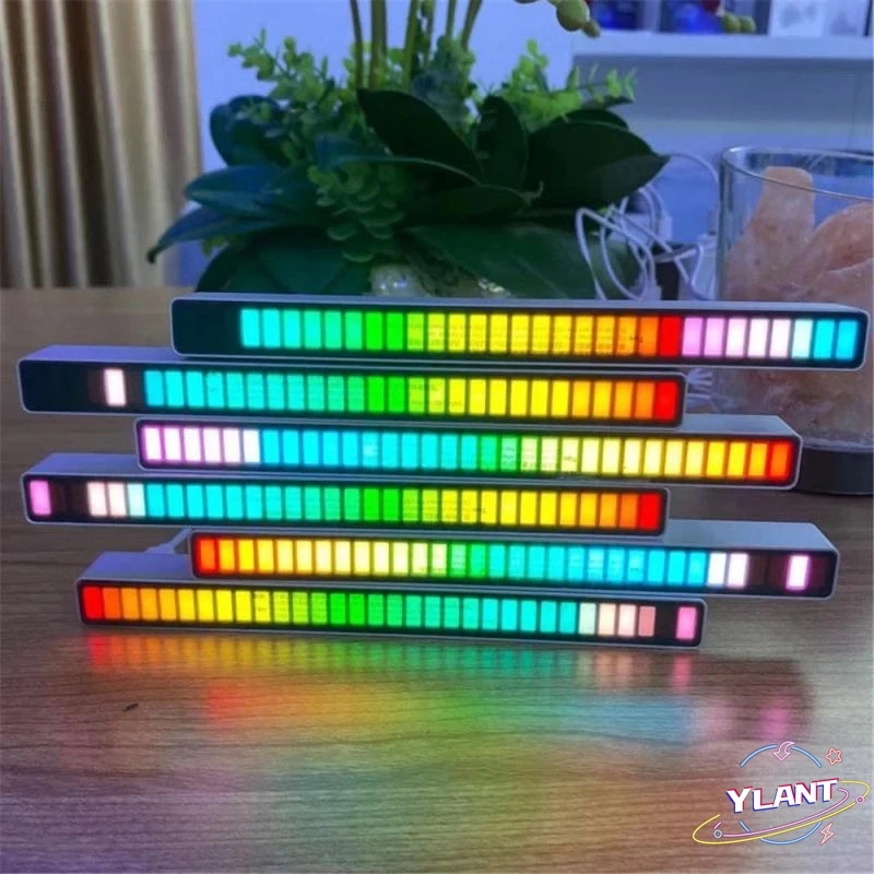 

Светодиодная лента с управлением звуком, разноцветный светильник с RGB подсветильник кой, с питанием от USB, для вечерние