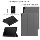 Чехол для Lenovo Tab E10, чехол с откидной крышкой и подставкой для Lenovo E10, чехол с подставкой для Lenovo E10, X104F, 10,1 дюйма, чехол + подарок