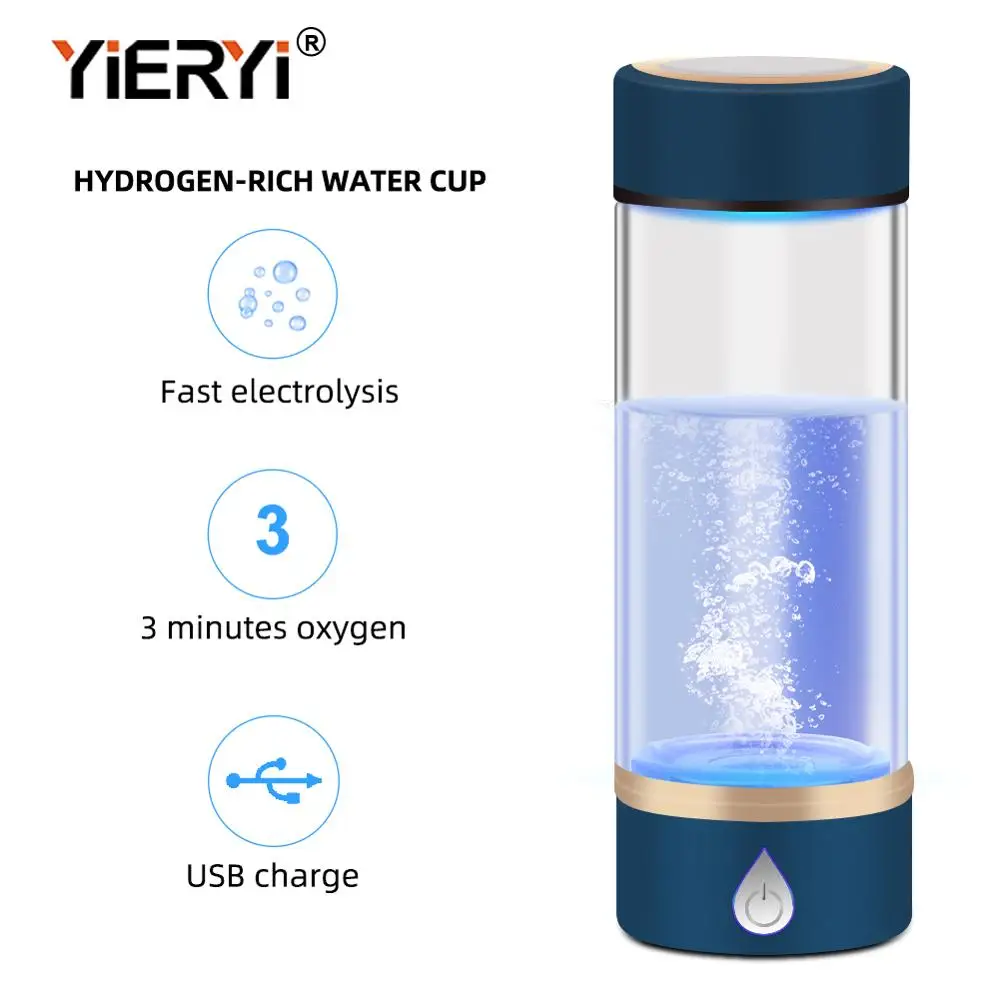 Yieryi SPE/PEM богатый водородный генератор воды USB перезаряжаемая Щелочная бутылка Lonizer с сливным отверстием для улучшения здоровья