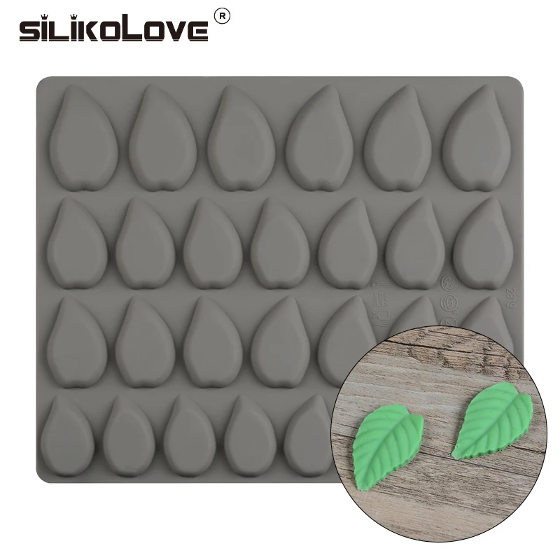 SILIKOLOVE 28 полостей листья фигурные силиконовые формы для мастики Кондитерские